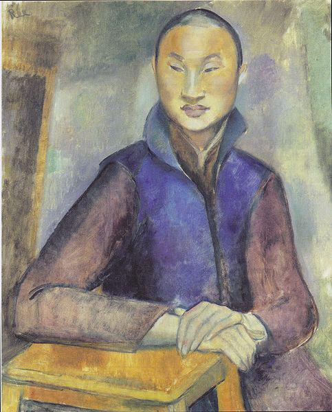 Anita Ree Young Chinese man Norge oil painting art
